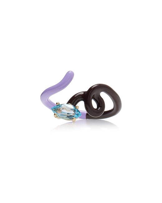 Bea Bongiasca Blue Vine 9k Gold And Silver Ring