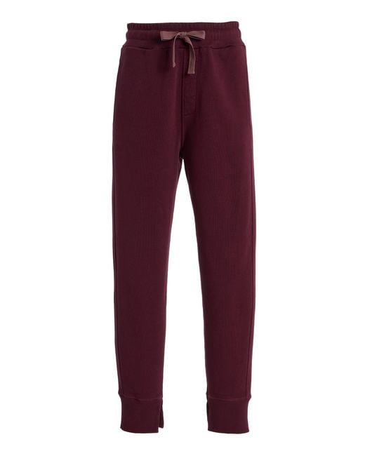Sanderlak Red Cotton Jersey Sweatpants