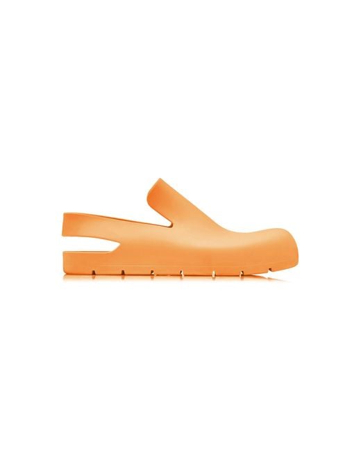 Bottega Veneta Orange Puddle Rubber Mules