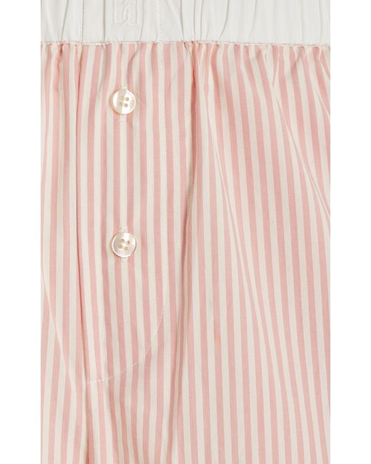 By Malene Birger Pink Helsy Striped Cotton Wide-leg Pants for men