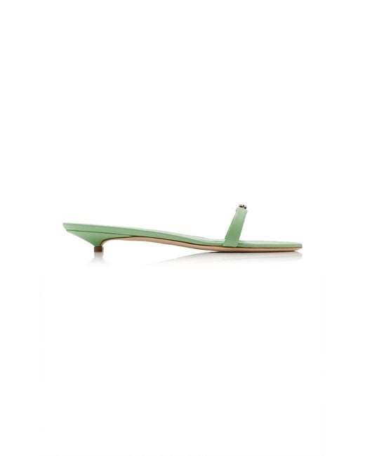 LUCASHEVA Green Exclusive La Isla Kristine Leather Sandals