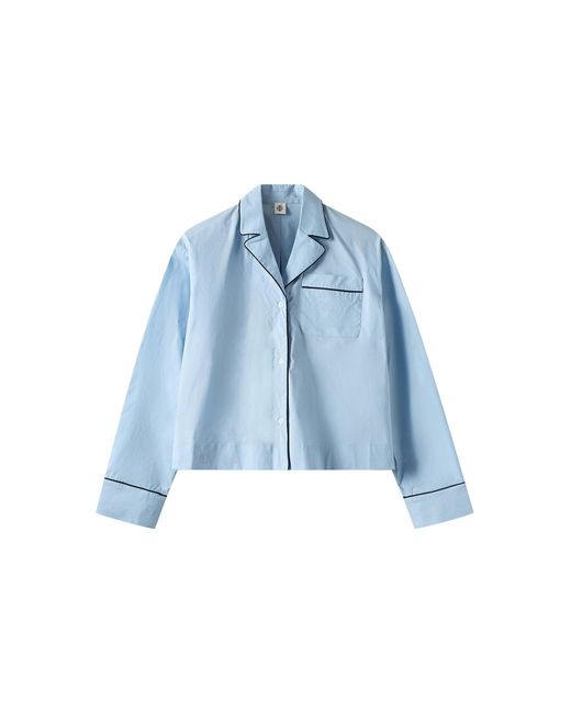 THE GARMENT Blue Cyprus Cotton-Blend Pj Shirt