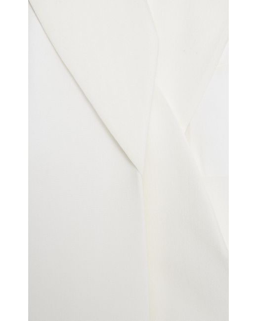 Victoria Beckham White Tailored Wool-blend Blazer