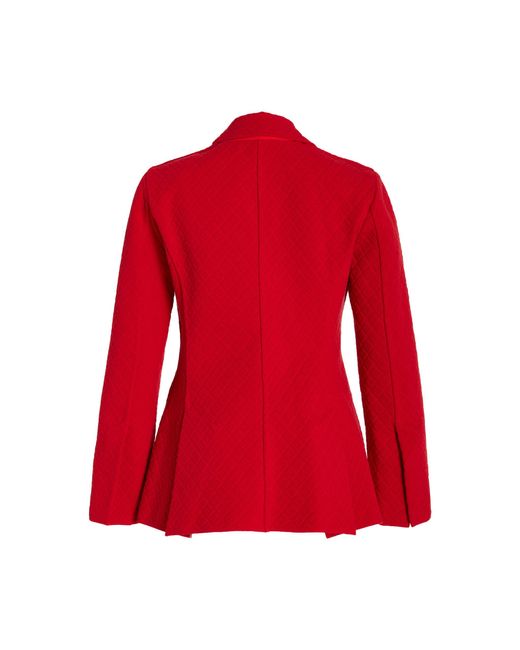 High Sport Red Remi Diamond-jacquard Knit Jacket