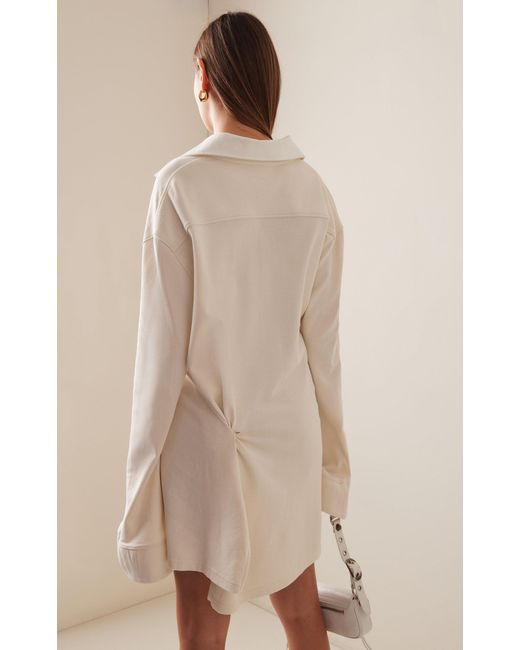 Courreges White Twisted Cotton-blend Polo Bodysuit
