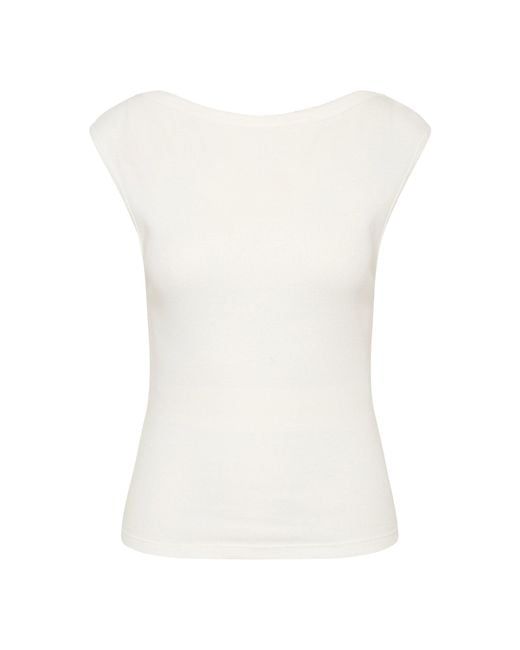 St. Agni White Ballerina Cotton Top