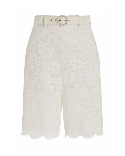 Zimmermann High Tide Lace Shorts in White | Lyst