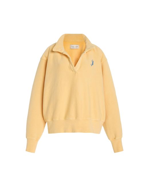 Les Tien Yellow Exclusive Club Moda Riviera Cotton Polo Sweatshirt