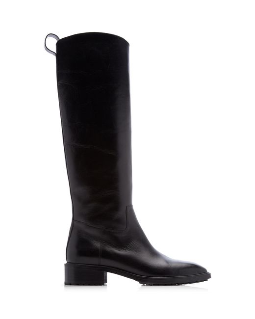 Aeyde Black Tammy Knee-length Leather Riding Boots