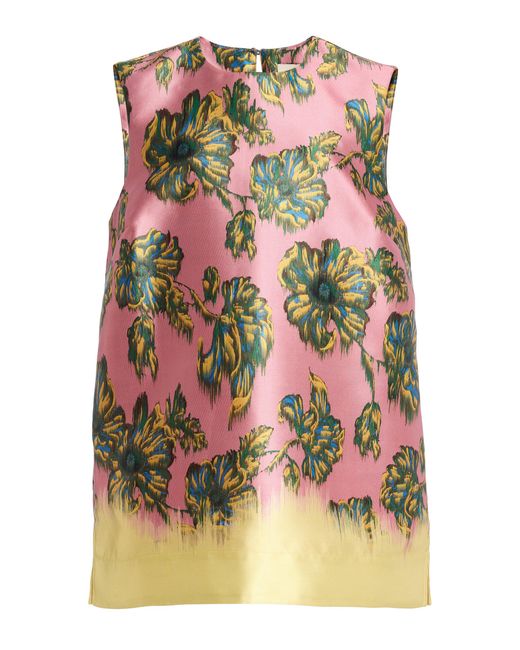 ALÉMAIS Multicolor Faye Floral Satin Tunic Top