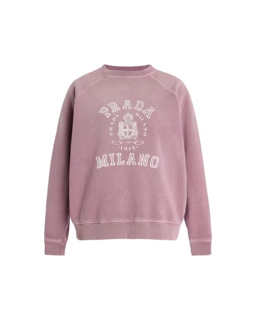 Prada Pink Cotton Sweatshirt