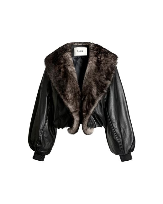 DUCIE Black Julie Leather Jacket