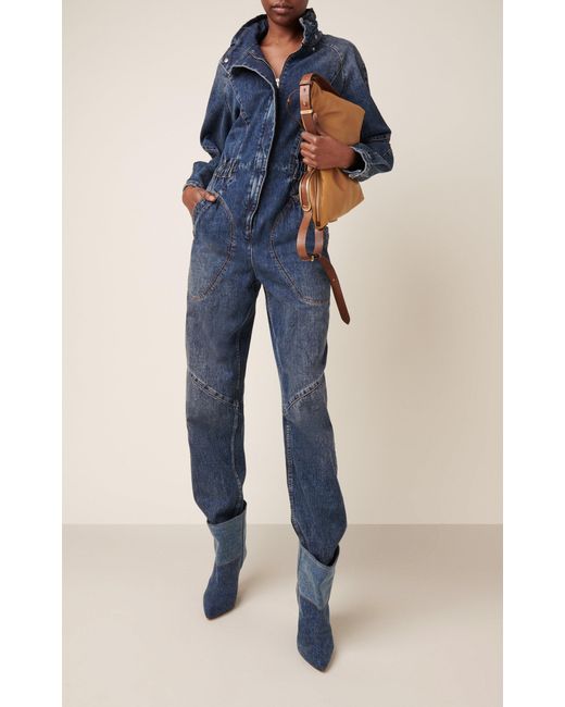Isabel Marant Kimea Cotton Jumpsuit in Blue Lyst