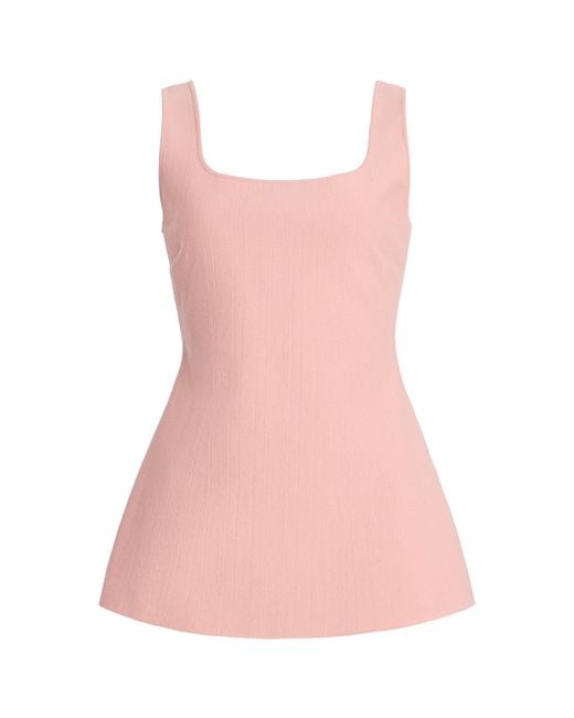High Sport Pink Inna Cotton-Blend Knit Top