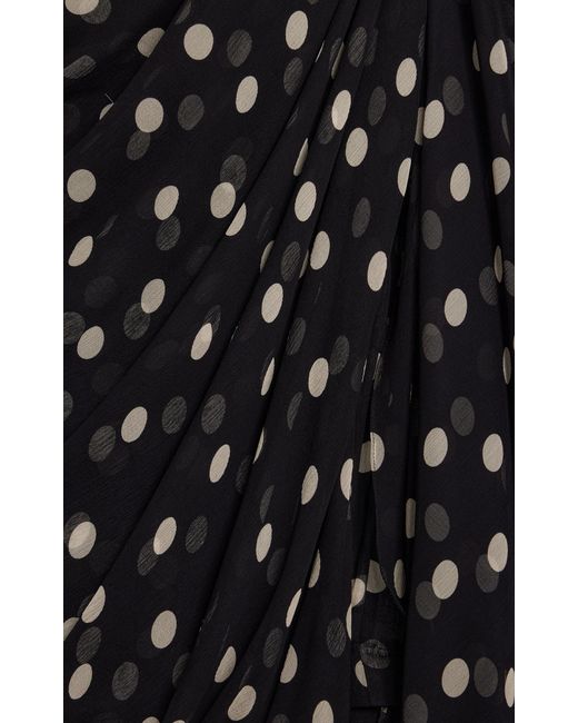Stella McCartney Black Polka-dot Asymmetric Mini Dress