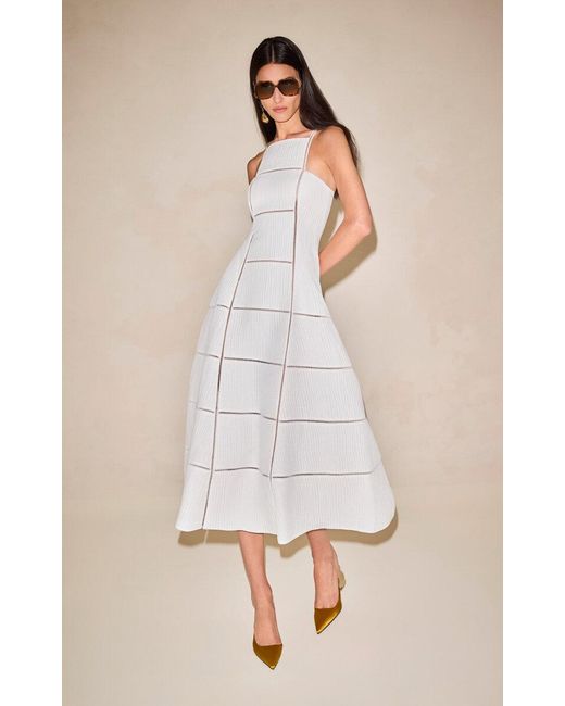 Alexis Natural Adine Linen-Silk Midi Dress