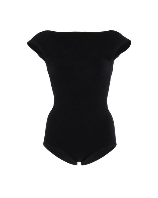 Michael Kors Black Open Back Cashmere Bodysuit