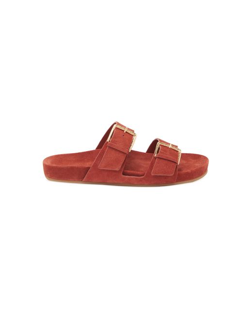 Ulla Johnson Nova Slides in Red | Lyst