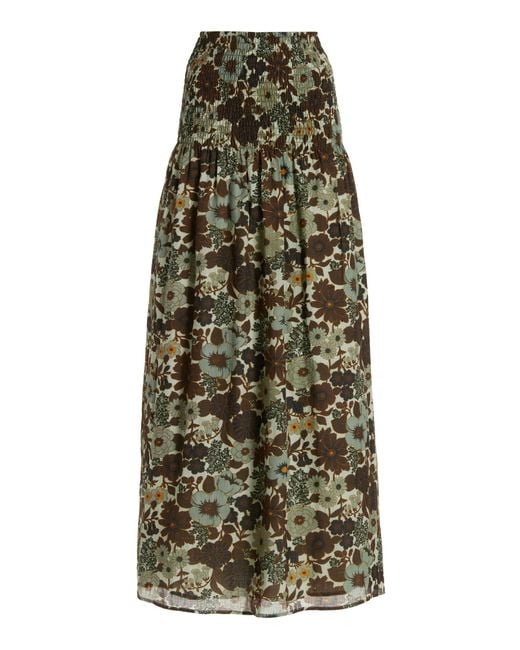 Sir. The Label Multicolor Constantine Ruched Maxi Skirt