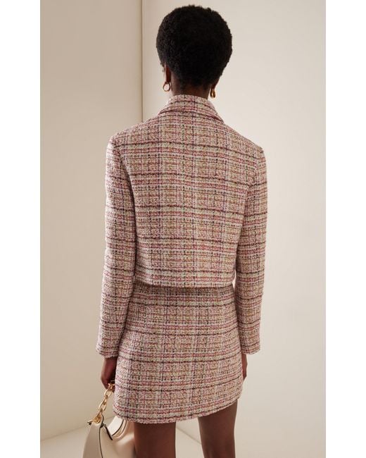Valentino Garavani Pink Cropped Tweed Jacket