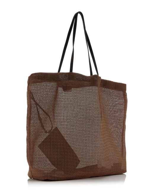The Row Brown Barn Oversized Woven Tote Bag
