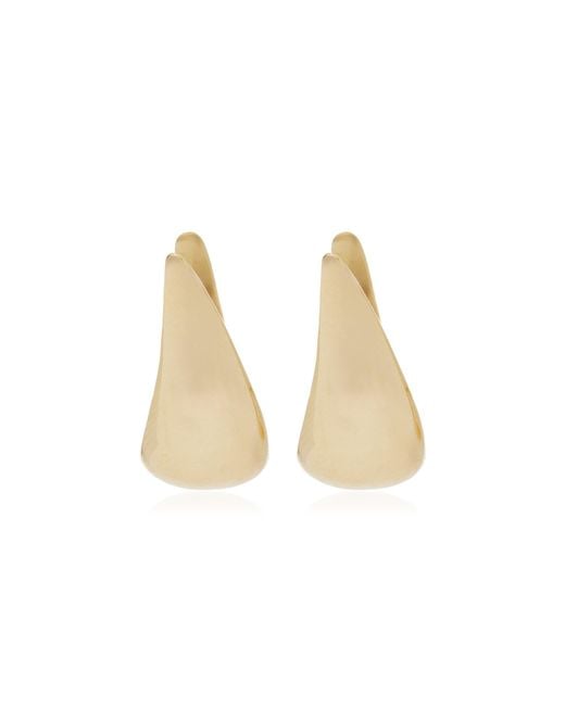 Anita Ko White 18k Yellow Gold Claw Earrings