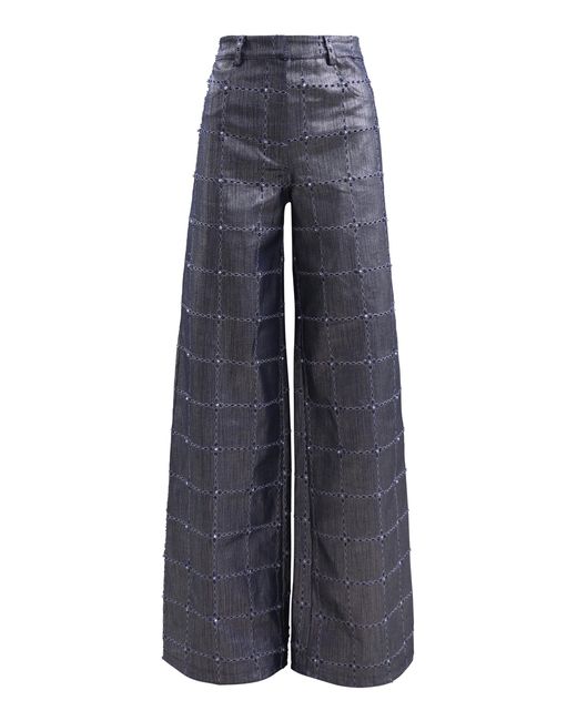 Francesca Miranda Blue Chrome Cotton Pants