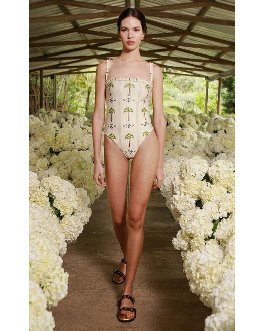 Agua Bendita Natural Limon Printed One-Piece Bathing Suit