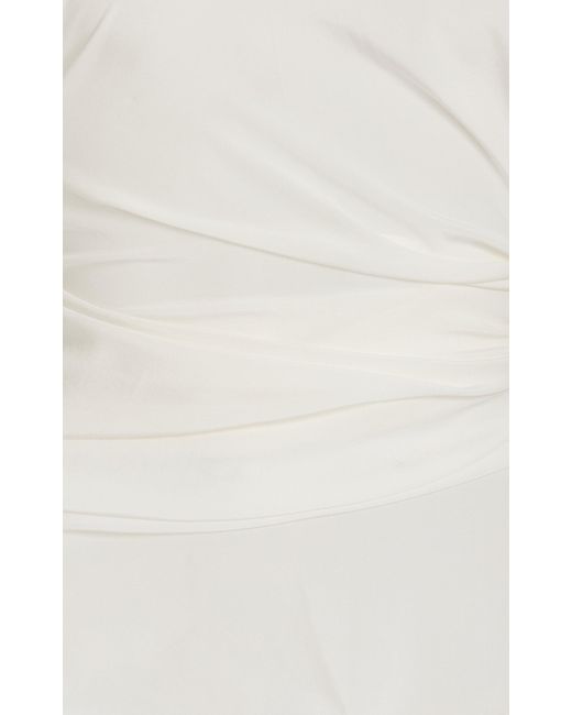 Proenza Schouler White Sidney Ruched Jersey Maxi T-shirt Dress