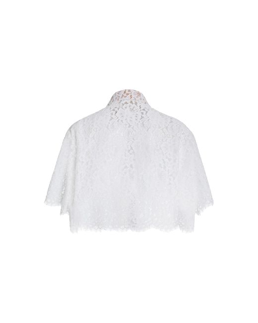 Michael Kors White Cropped Lace Shirt