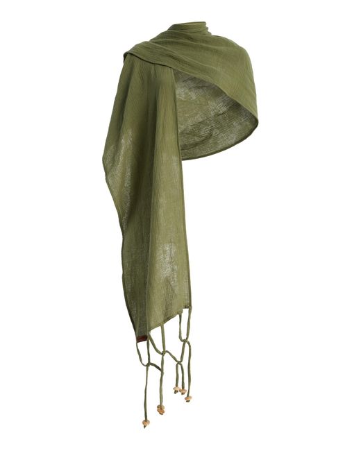 Pardo Hats Green Exclusive La Isla Sahara Beaded Cotton Hooded Scarf
