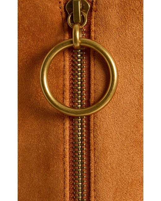 Alexis Orange Anesa Faux Suede Mini Dress