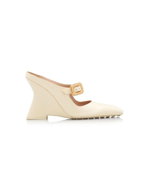 Bottega Veneta Natural Comet Mary-jane Patent Leather Pumps