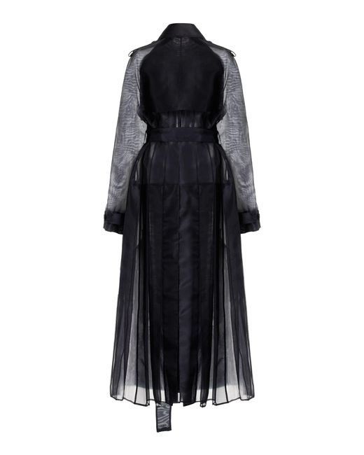 Gabriela Hearst Black Eithne Belted Silk Trench Coat