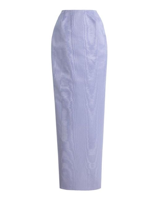 Wiederhoeft Blue Exclusive Moire Maxi Skirt