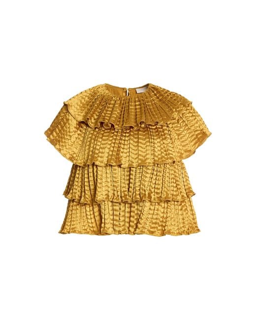 Ulla Johnson Yellow Izel Ruffled Top
