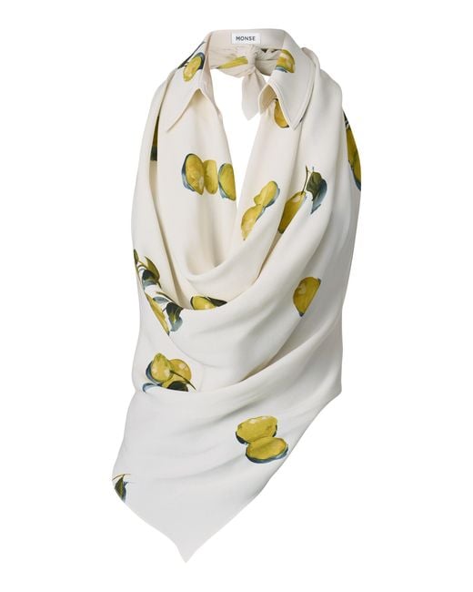 Monse Gray Lemon- Silk Halter Top