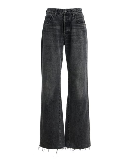 Moussy Black Redhook Remake Rigid Mid-Rise Flared Jeans