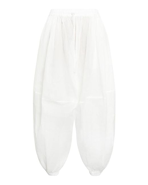 Zimmermann White Dawning Cotton-Poplin Harem Pant