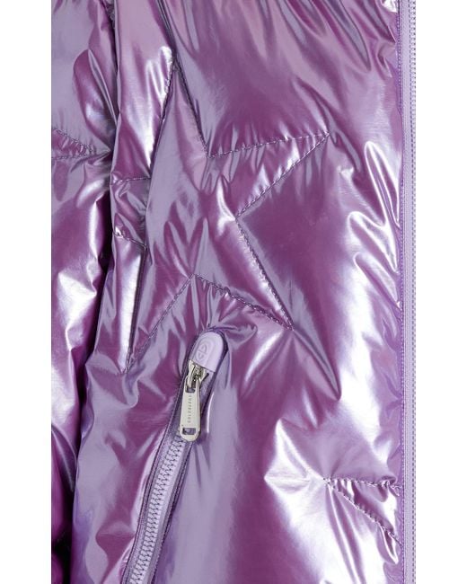 Goldbergh Glamstar Metallic Down Ski Jacket in Purple Lyst