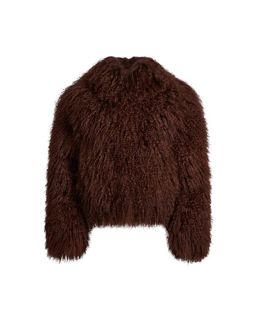 DUCIE Brown Rochelle Shearling Jacket