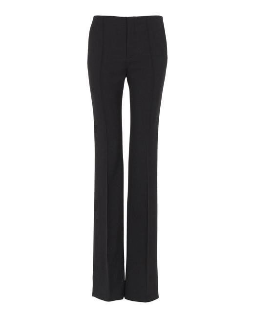 Chloé Black Low-rise Slim-leg Stretch-wool Pants