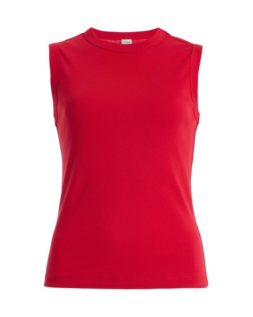 Flore Flore Red Esme Cotton Tank Top