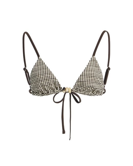 ELCE Metallic Valeta Triangle Bikini Top