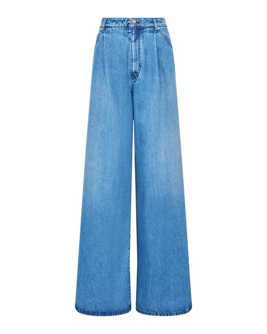 Gabriela Hearst Blue Brenn Wide-Leg Denim Jeans