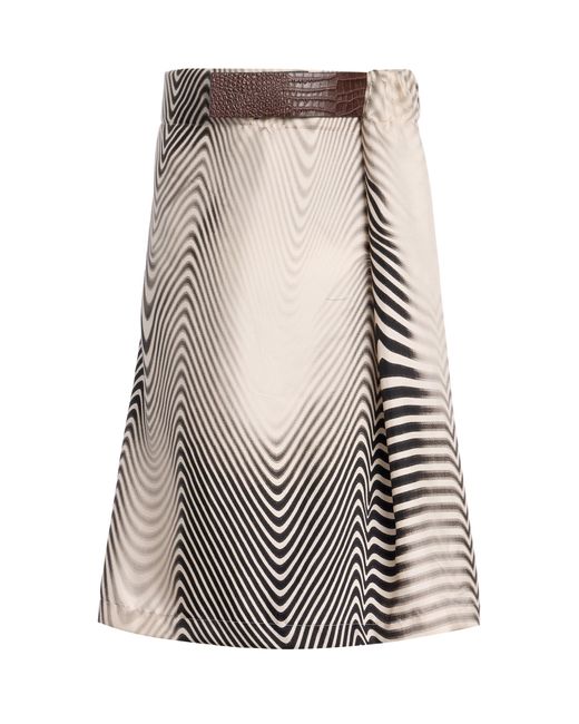 Niccolò Pasqualetti Multicolor Chimera Belted Printed-Silk Midi Skirt