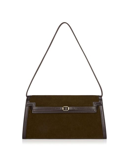 VERAFIED Metallic Suede Shoulder Bag
