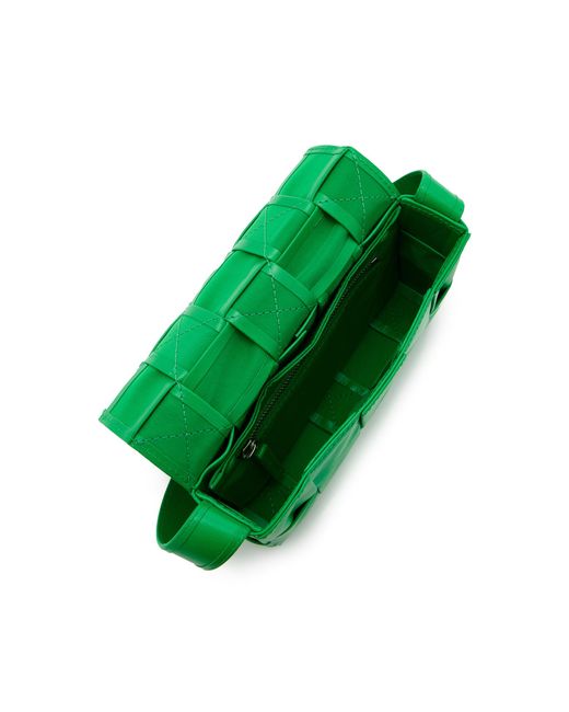 Bottega Veneta Green Small Cassette Leather Bag
