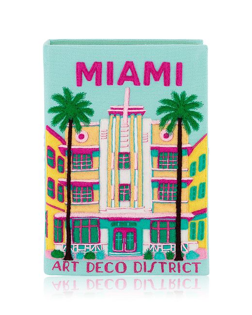 Olympia Le-Tan White Miami Clutch