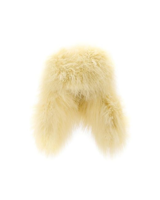 Jacquemus Yellow Grande Chapka Faux Fur Hat